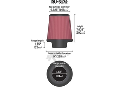 K&N Filters Фильтр воздушный, вход 120мм (длин.-20,верх-17,низ-23) см.