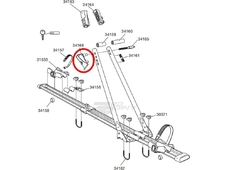 Thule Запчасть 34166 эксцентрик крепления рамы (Thule велокрепление FreeRide 532)