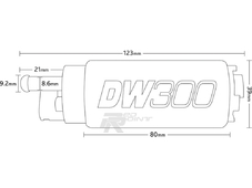 DeatschWerks Топливный насос DW300 погружной 320 л.ч. универсальный